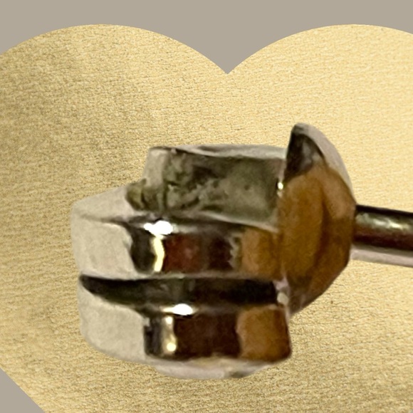 Vintage 10K White Gold Men’s Tie Tack Pin Symbol Bratzel Looks unsigned - Picture 7 of 10